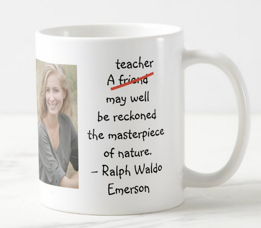 A great teacher is a masterpiece of nature, with two photos for you to personalize