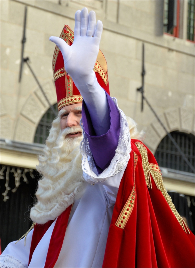St. Nicholas figure in a parade in The Netherlands on the saint's feast day